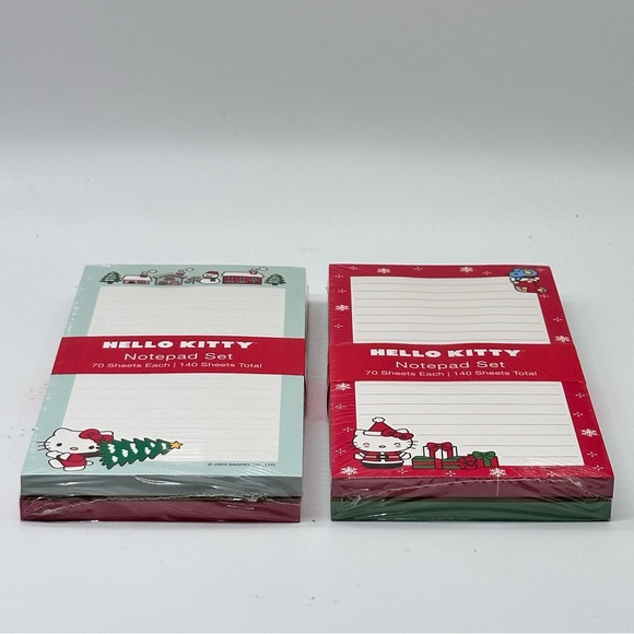 Sanrio Hello Kitty Holiday Winter Limited Edition Notepad - Set of 4 - Picture 4 of 4